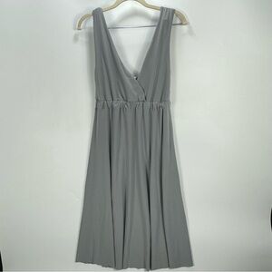 Metro 7 Women's Sleeveless Faux Wrap Dress Gray Size Medium 8 10